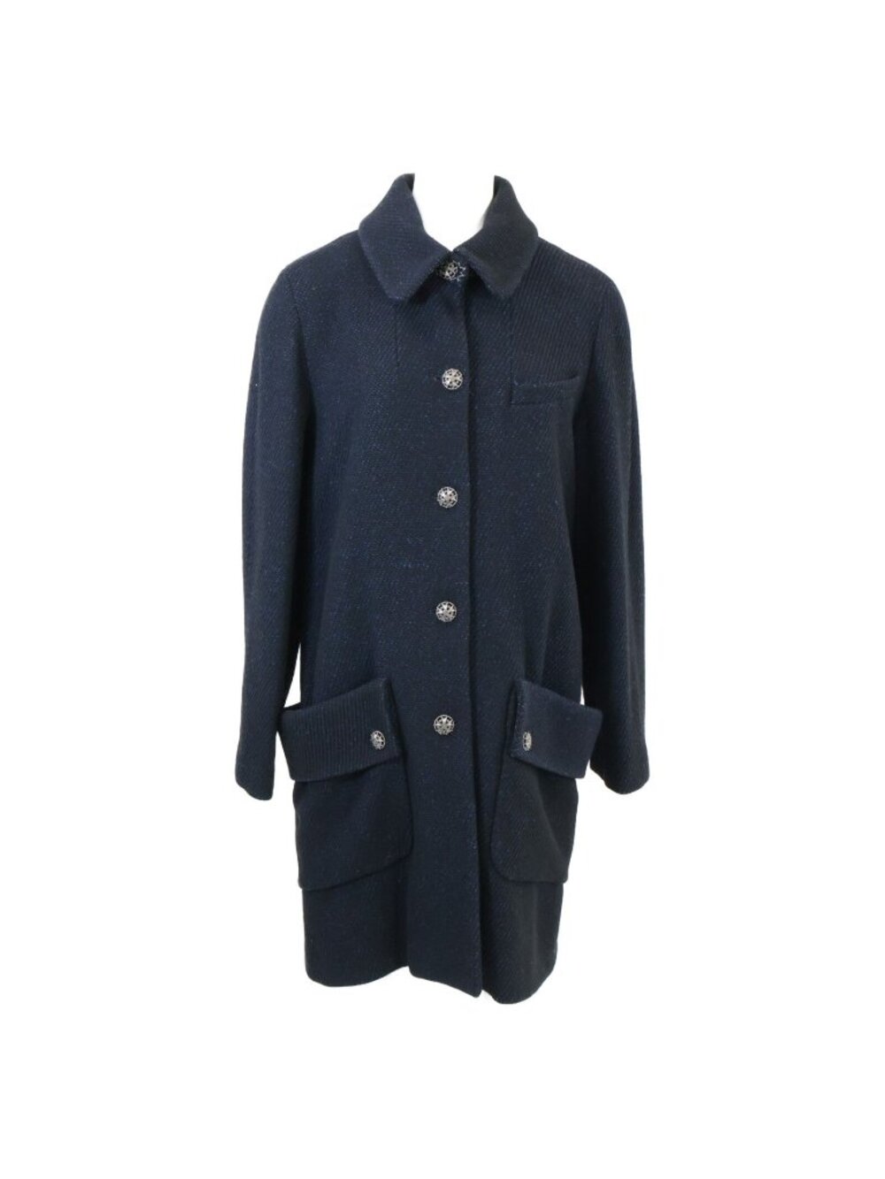 Chanel Silk Blend Coat 38